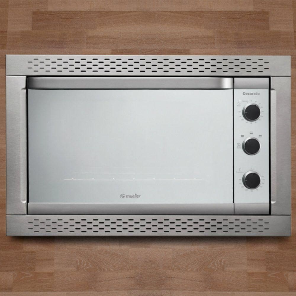 Forno Elétrico De Embutir Mueller Decorato Inox 44L Inox 220V