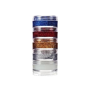 Tinta Facial Glitter Cremoso Kit 5 Cores Colormake 4g