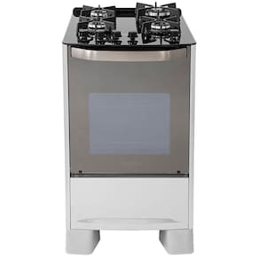 Fogão De Piso Suggar Master Grill 4 QueimadoresMesa Vidro Prata Inox 220VFGVMTG412PRIX