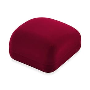 Caixa De Veludo Vermelho Para Anel Solitário Ou Noivado