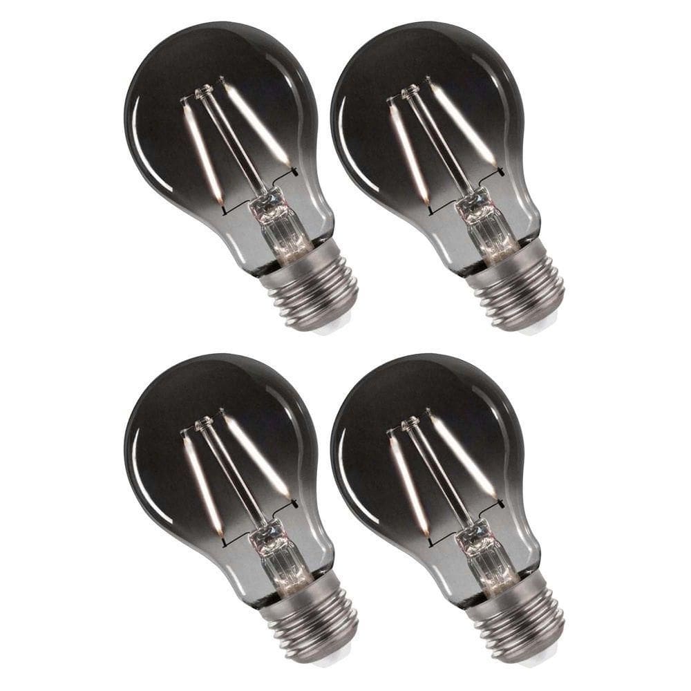 Lâmpada Led Fumê Kit 4 Unidades 30w Iluminação Branco Quente Decorativa Vintage Retrô Bivolt