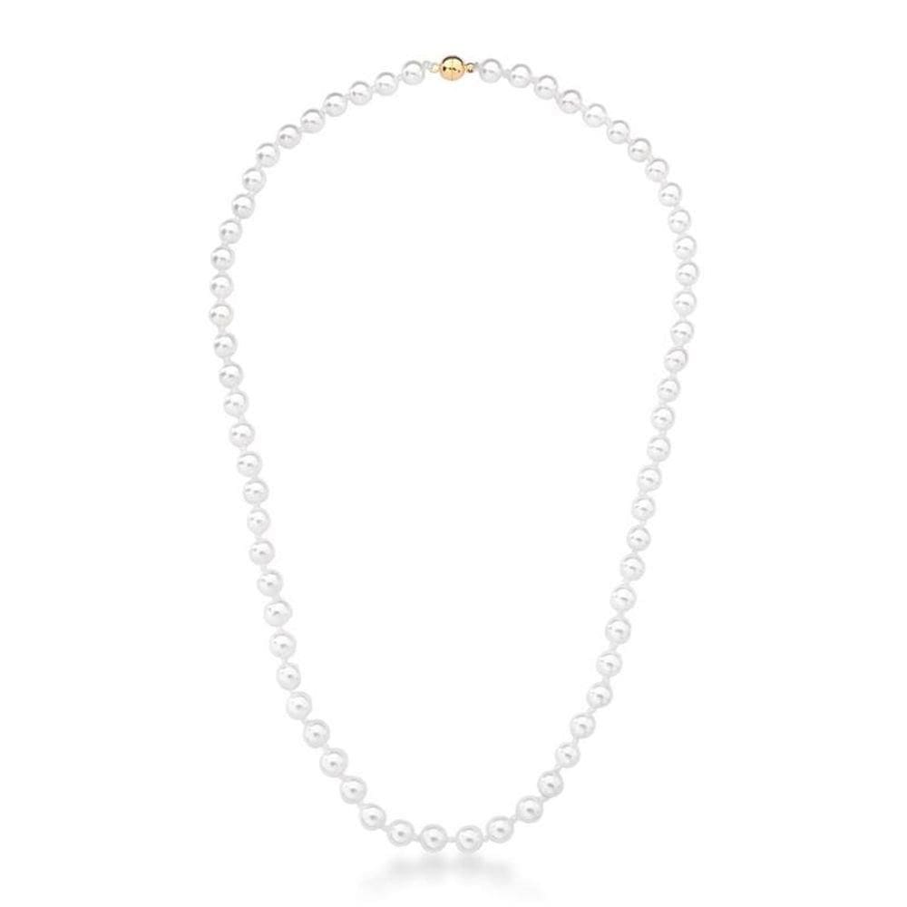 Colar De Pérolas De água Doce Marianna Com Fecho Magnético Banhado Em Ouro 18k