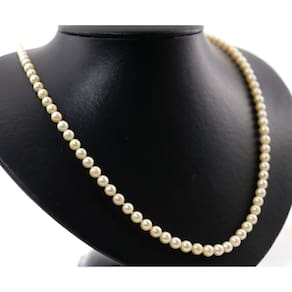 Colar De Pérolas Longo 68 Cm Fecho Paladio Safira 3pt J22734