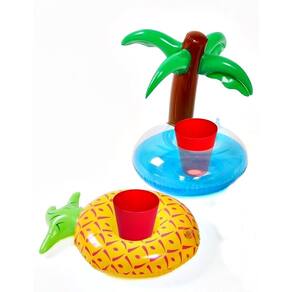 Kit Boia Porta Copos Tropical 6 Abacaxi e 6 Coqueiro