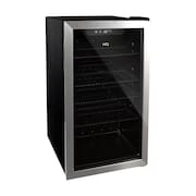 Cervejeira Expositor Vertical HQ Vidro Duplo 100 Litros Inox HQ-100CEVPV