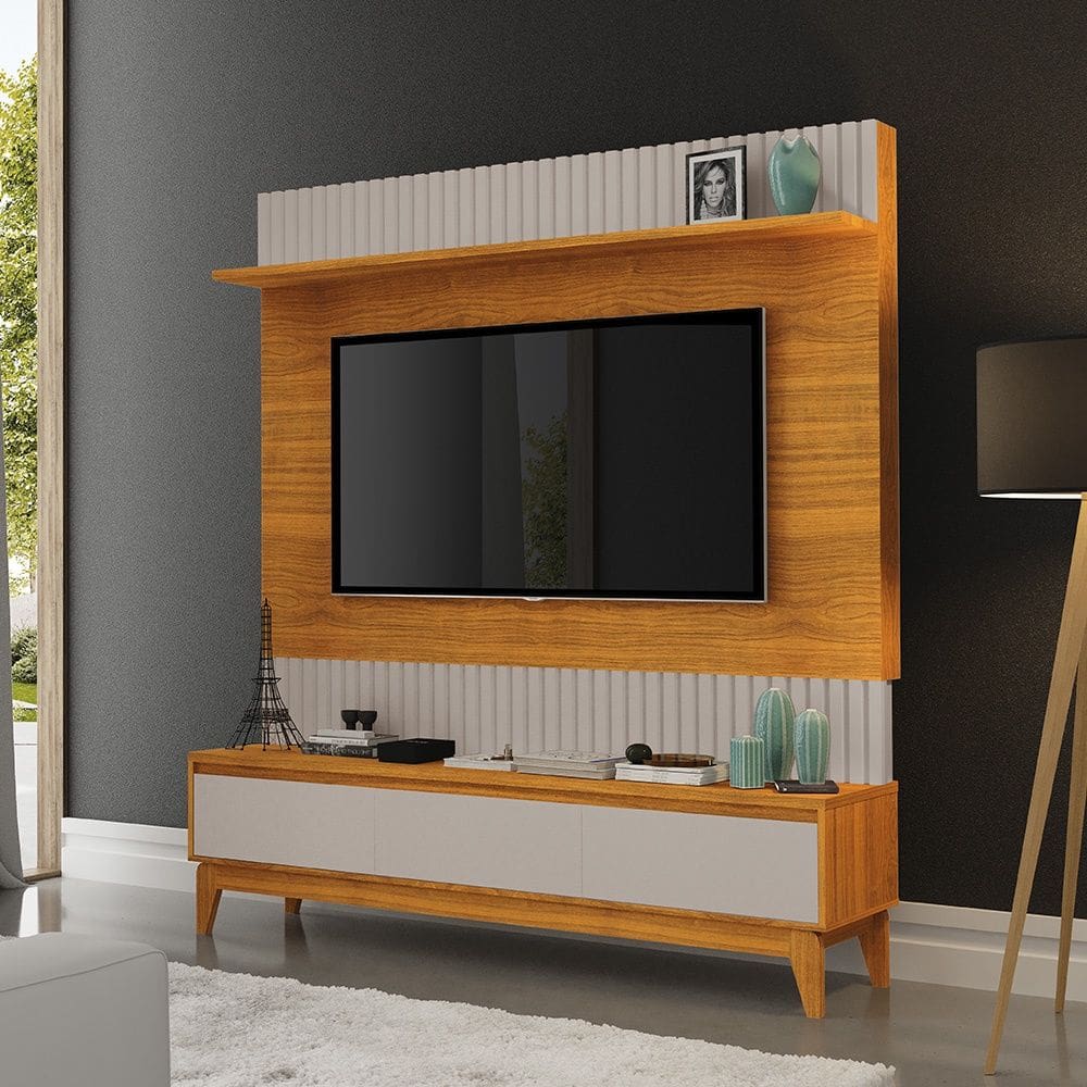 Rack Painel Para TV até 75 Polegadas Antalya Freijó Maní Luapa