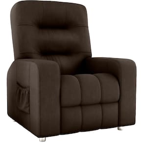 Poltrona do Papai Reclinável Matrix Azera Em Tecido Suede Marrom