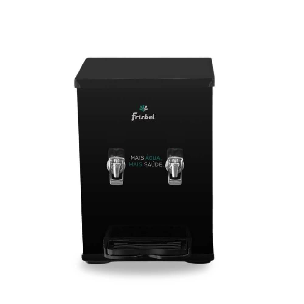 Bebedouro Industrial de Mesa Frisel 10 Litros 1 Torneira Gelada e 1 Torneira Natural Black - 220V