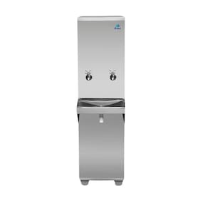 Bebedouro Industrial de Coluna Frisbel 25 Litros 1 Torneira Gelada e 1 Natural Inox - 110V