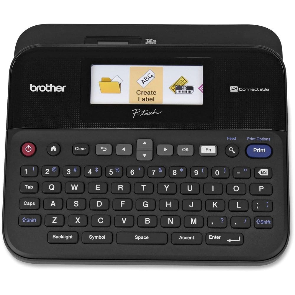 Etiquetadora Brother P-touch PTD600 conectável ao PC preta