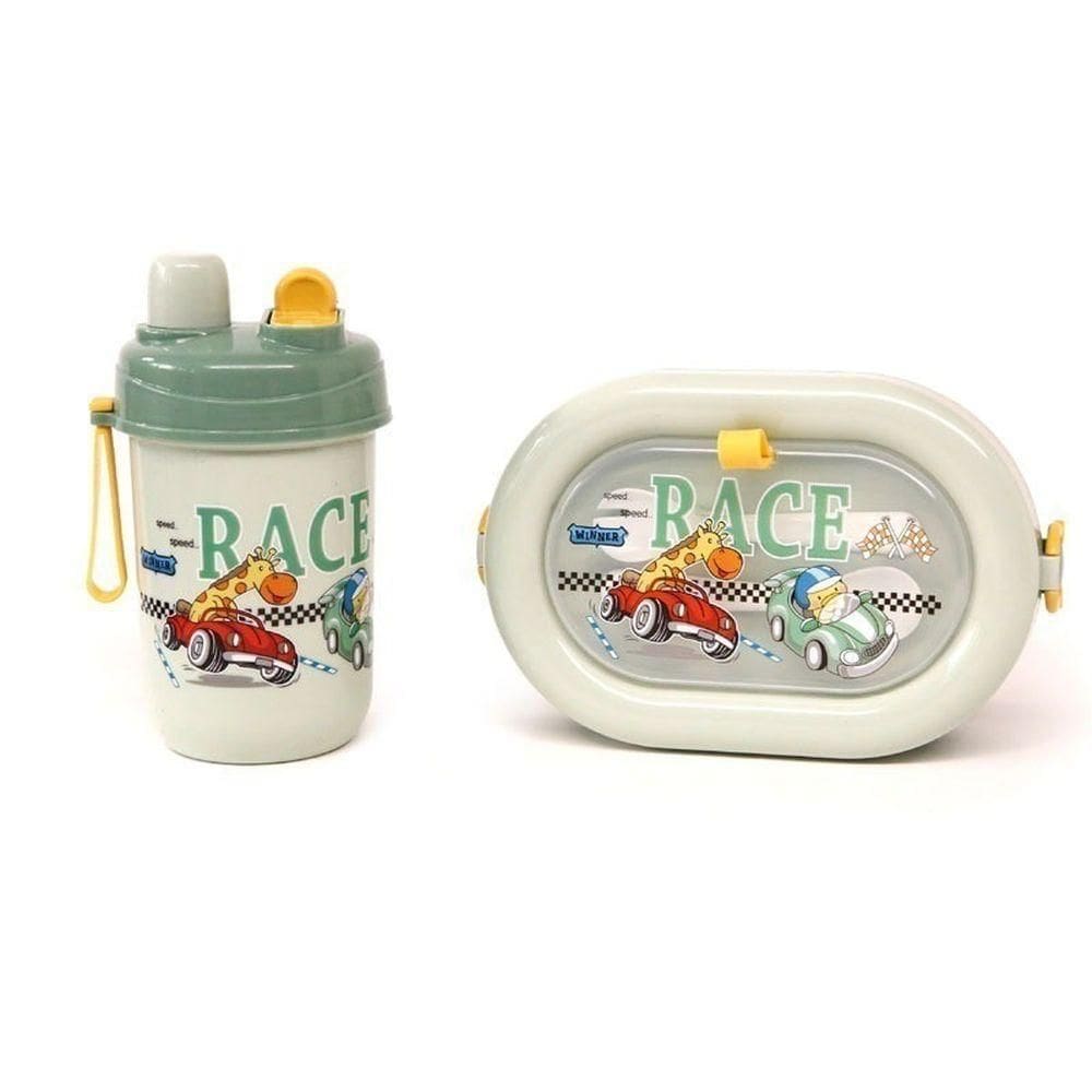 Kit Infantil Marmita/Talheres/Squeeze 2446827 Verde - Quanhe
