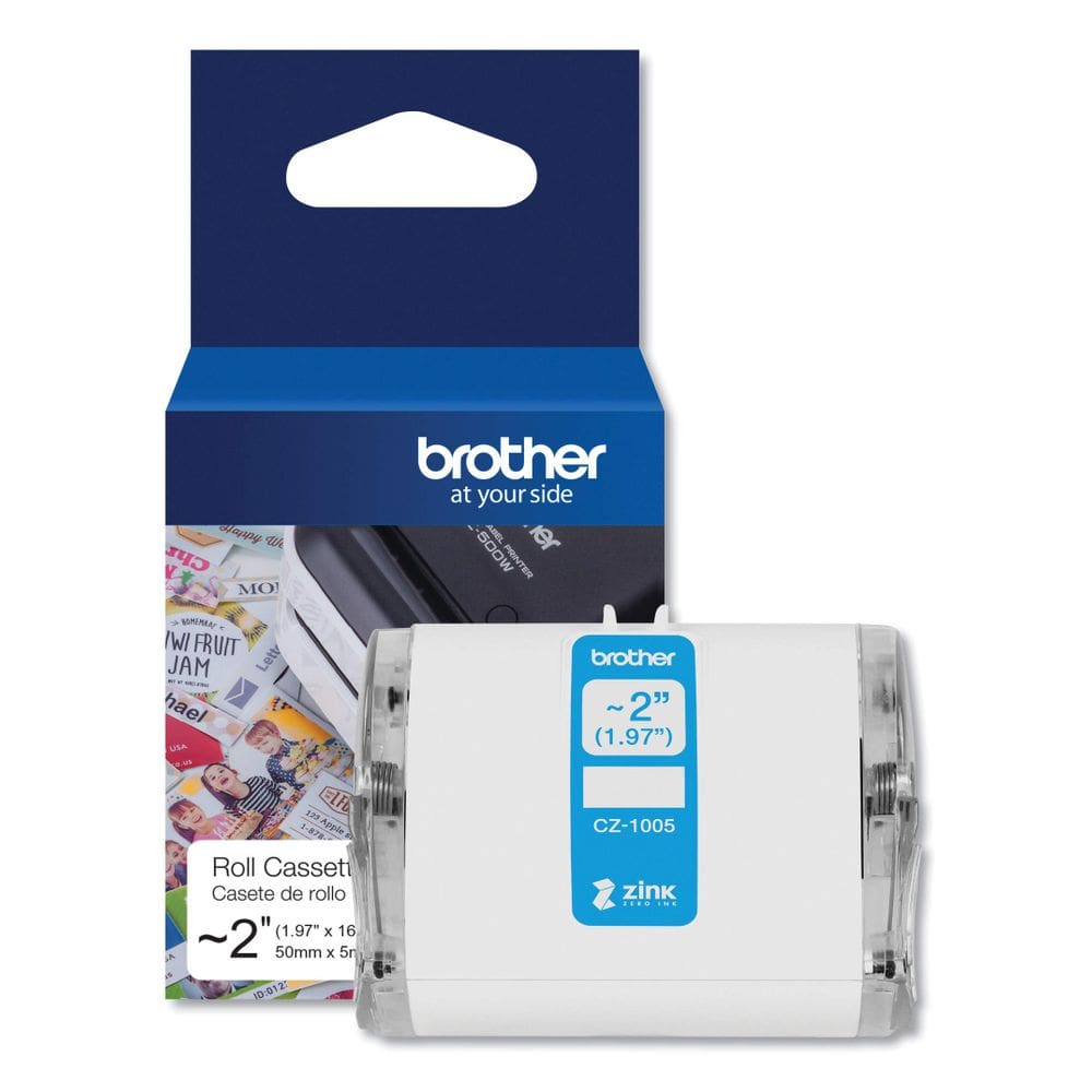 Rolo de etiquetas Brother Genuine CZ-1005 50 mm x 5 m ZINK Zero Ink