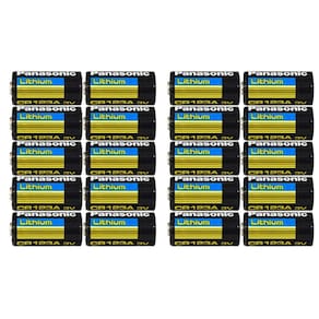 Bateria Panasonic CR123A de lítio 3V 1.55Ah (pacote com 20)