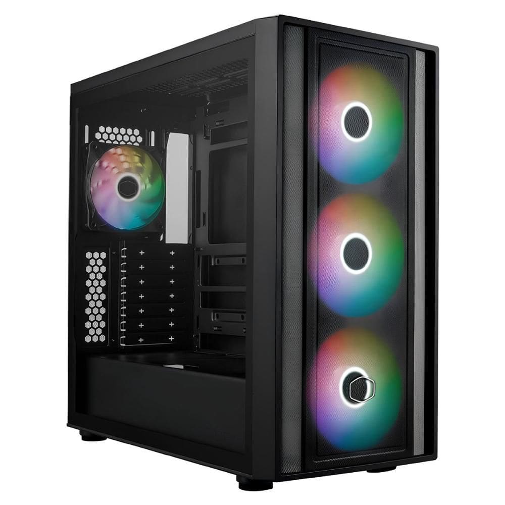 Gabinete Cooler Master Masterbox 600 - Vidro Temperado - 3 Fans ARGB - Preto - MB600-KGNN-S00