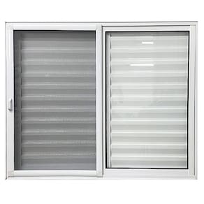 Janela de Alumínio  Veneziana 3 Folhas com Tela Mosquiteira  100x150 Branco