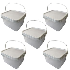 Balde Para Balas 2.4 Litros Transparente-Kit 5 Pçs