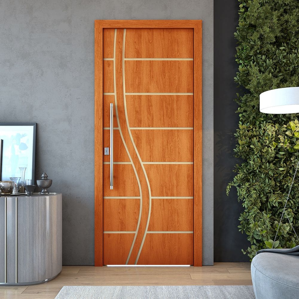 Kit 3 Portas De Madeira Frisada U.V 210cm x 80cm - R70SS