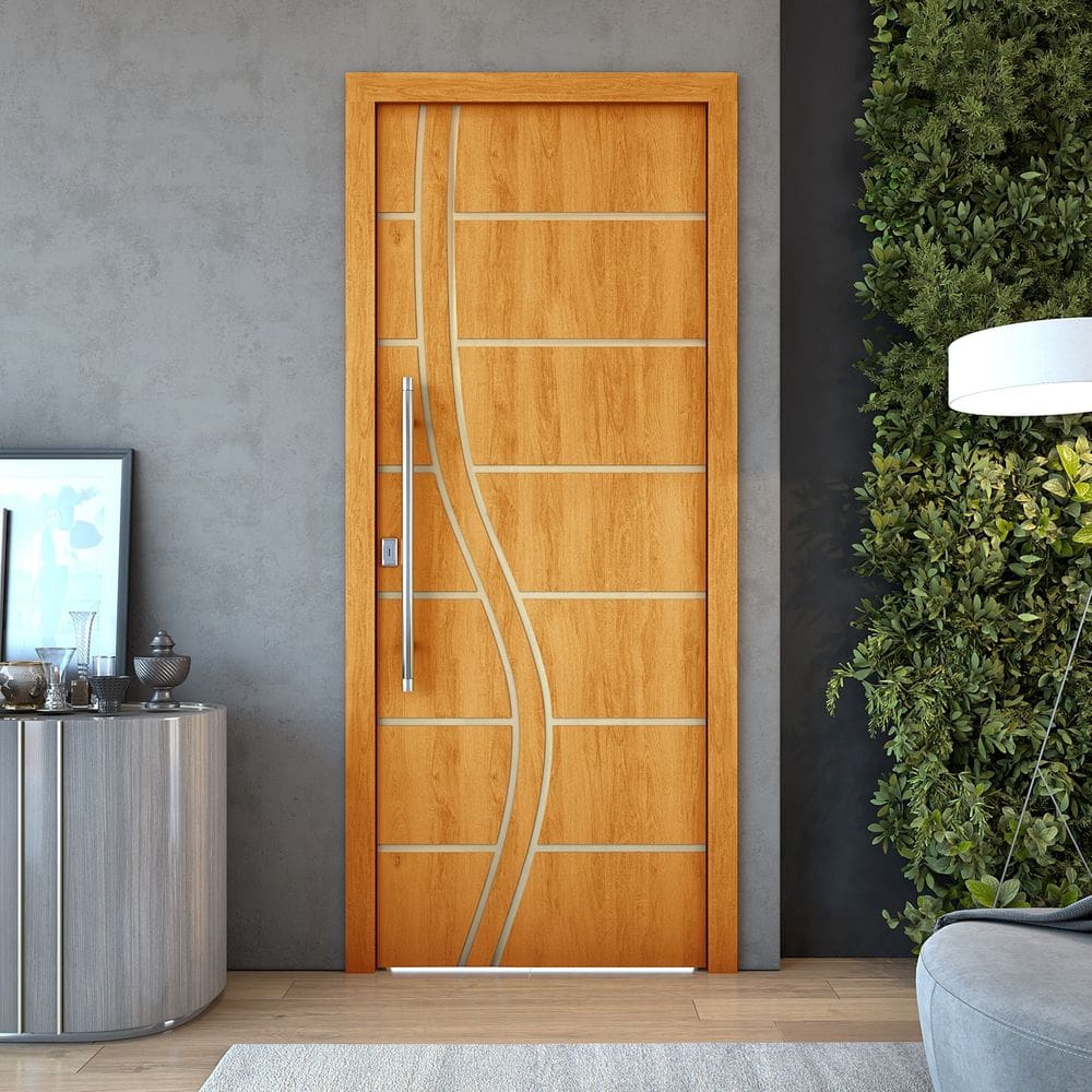 Kit 3 Portas De Madeira Frisada U.V 210cm x 80cm - R70SS