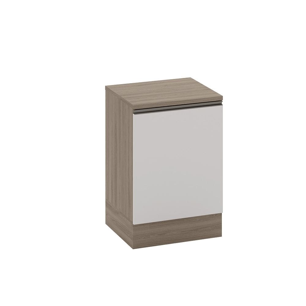 Balcão 58cm 1 porta com tampo Etna - Carvalho OAK/Off White Poliman