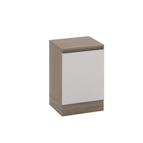 Balcão 58cm 1 porta com tampo Etna - Carvalho OAK/Off White Poliman