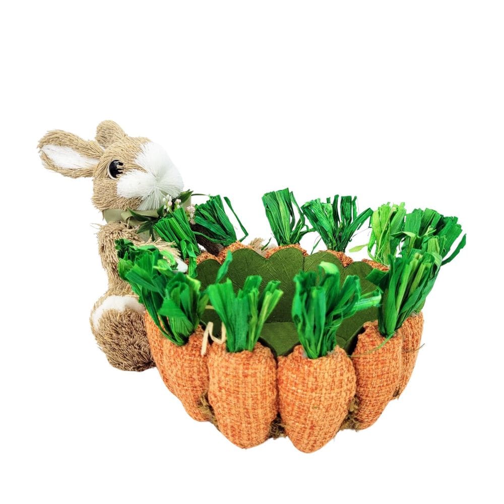 Cesto Com Coelho Cenoura Decoração Páscoa Premium
