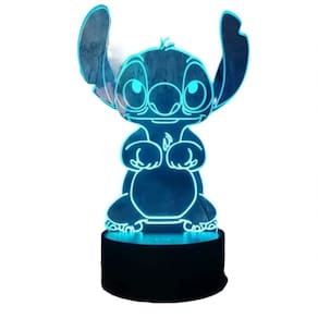 Luminária Stitch 3D Fio de Luzes