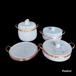 Kit de peças pedra sabão com 04 peças