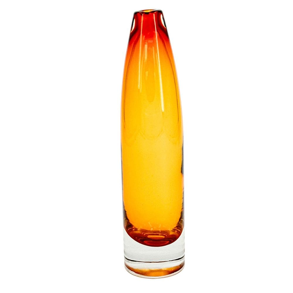 Vaso Decorativo de Vidro Estilo Murano Âmbar 31cm OD0212 BTC