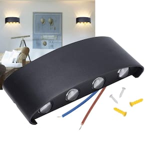 Arandela Luminaria 8w Parede 8 Fachos Iluminaçao Led Casa Condominio Predio Comercio Decoraçao Varanda