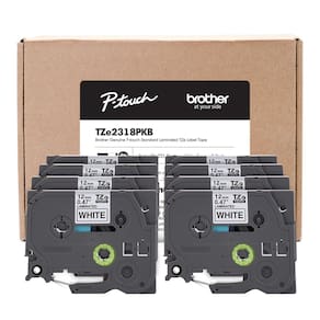 Fita de etiqueta Brother TZE2318PKB para uso interno/externo