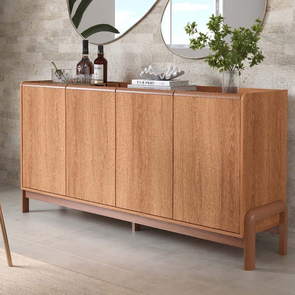 Aparador Buffet Elegance com 4 Portas Jequitiba - Lukaliam