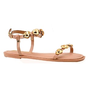 Sandália Rasteira Feminina Giovanna Dias Ouro Casual K383075