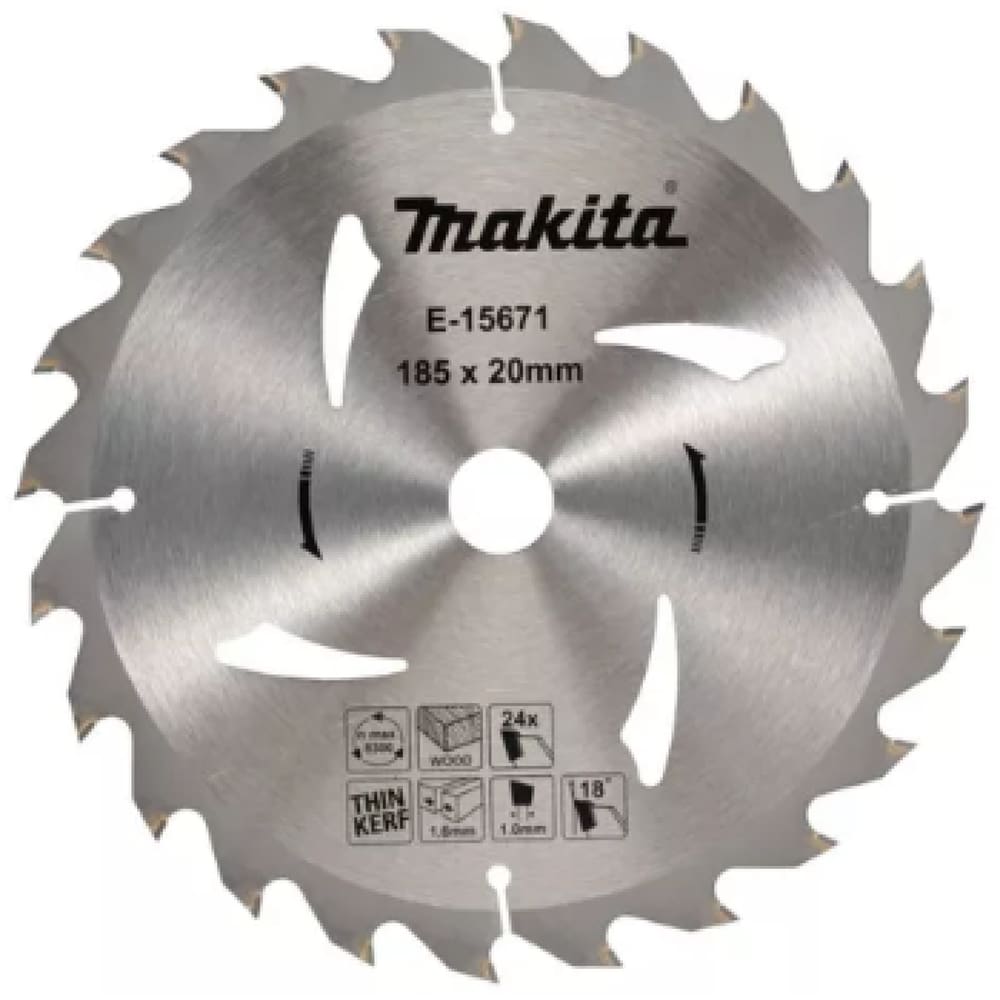 Disco Serra 185mm 24dd P/ Madeira C/ Redução Makita E-15671