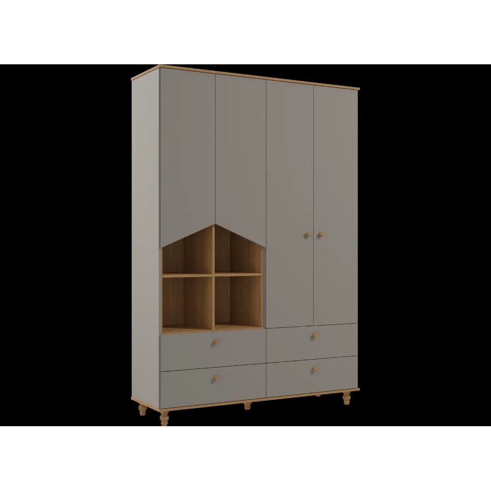 Guarda Roupa Infantil Permobili Casinha 04 portas MDF