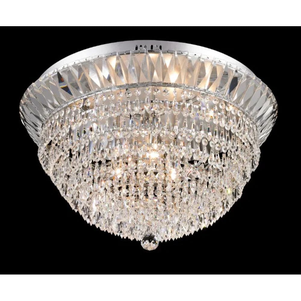 Pendente Cristais Cromado 61cm 9G9 PE-031/9.6 Mais Luz