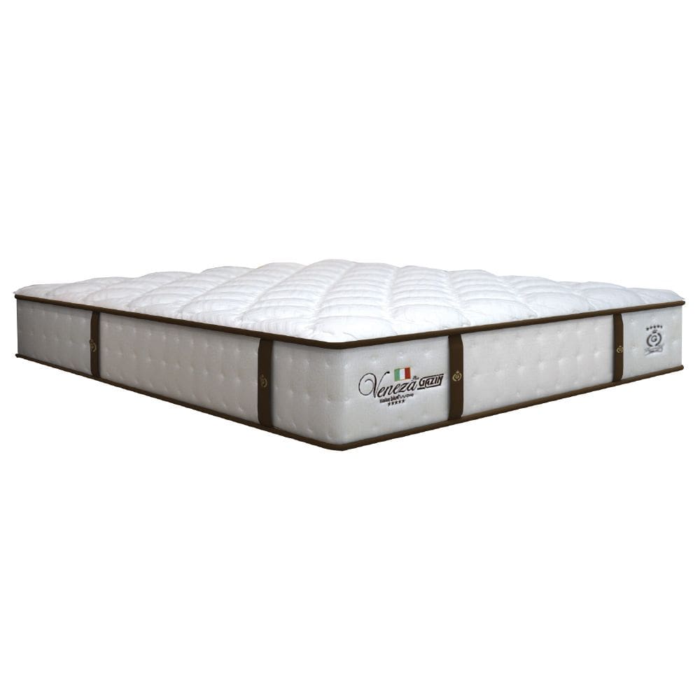 Colchão Casal King Molas Ensacadas Gazin Com Pillow Veneza Branco / Marrom 193x203x30cm
