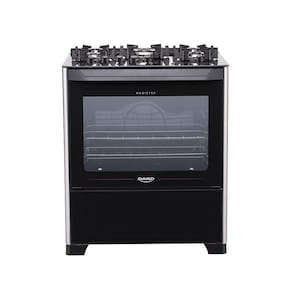 Fogão 5 Bocas Dako Magister Com Mesa De Vidro E Acendimento Automático Preto Bivolt
