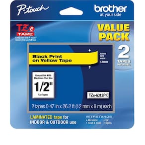 Fita Brother genuína P-Touch TZe-6312Pk 12 mm, pacote com 2