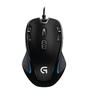 Mouse para jogos Logitech G300s com fio de 2.500 DPI RGB preto