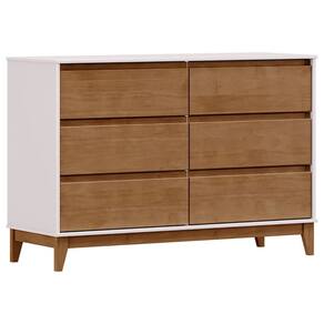 Comoda 6 Gavetas MDF 125 cm 2815 Off White Freijo Milani Store