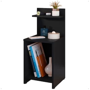 Mesa Cabeceira Fantasy Nicho Porta Objetos Prateleira Organizadora Mesinha Lateral Decoração Quarto Preto - Lojas RPM