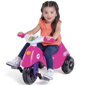 Triciclo Rosa Infantil Pedal Para Menina Lelecita Calesita