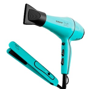 Kit Secador 2000w e Chapa Style Azul