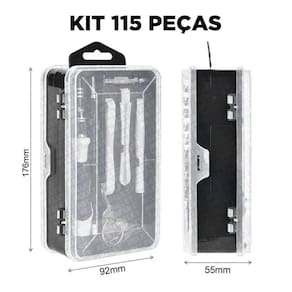 Kit Reparo Profissional Com 115 Peças Multiuso