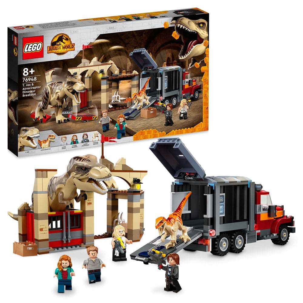 Brinquedo de construção LEGO 76948 Jurassic World T. Rex & Atrociraptor