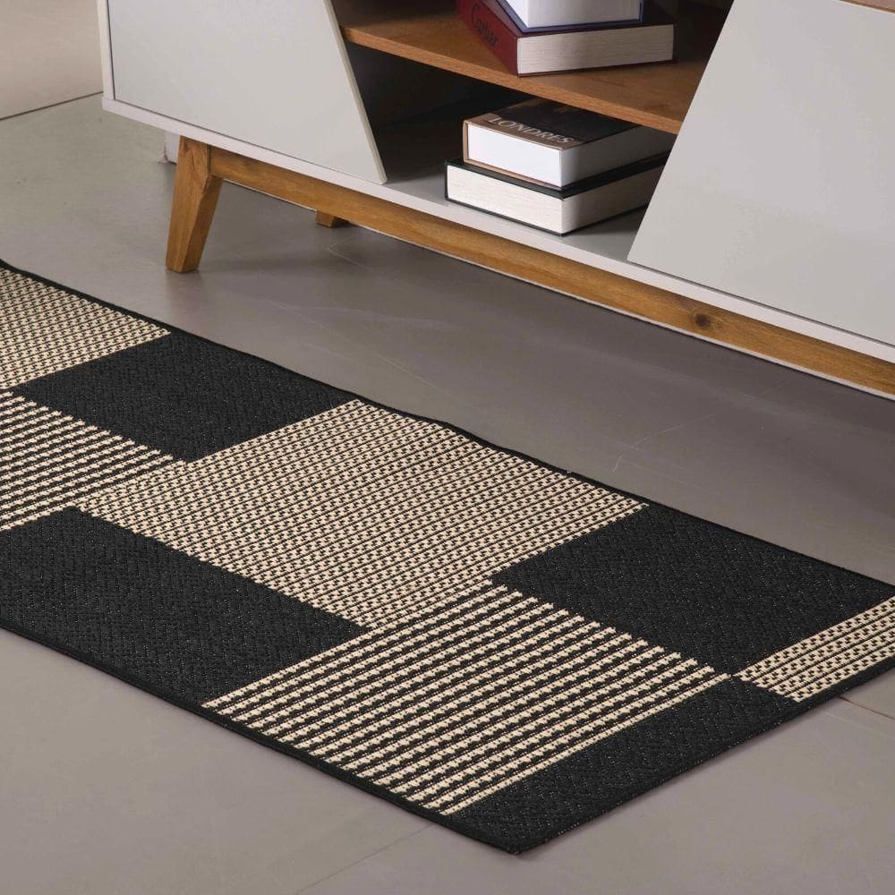 Tapete Passadeira Sisal Lancer 1 Peça 7,00m X 66cm 87% Polipropileno 13% Poliéster - Ps32 Preto