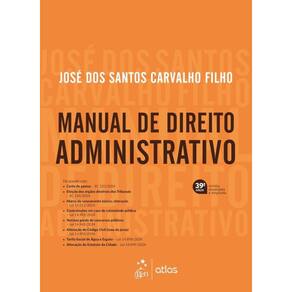 Manual De Direito Administrativo - 39ª Edição 2025