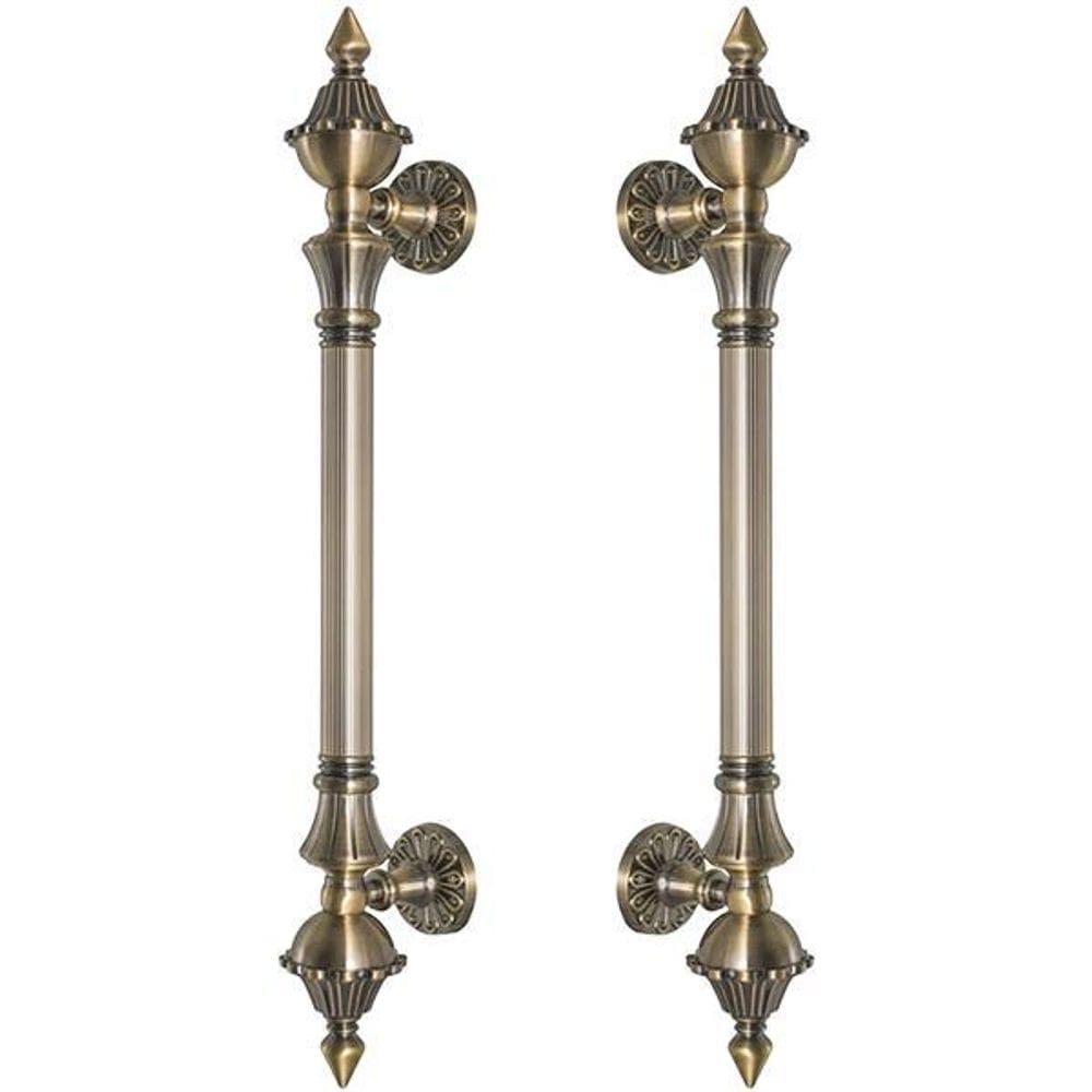 Puxador Duplo 530mm Bronze Antigo Porta Pivotante