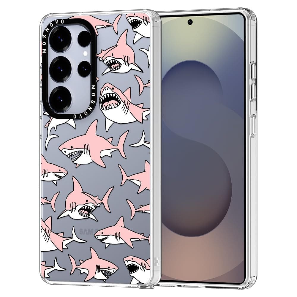 Capa de telefone MOSNOVO para Samsung Galaxy S25 Ultra Pink Sharks
