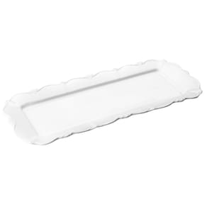 Travessa Retangular em Porcelana Fancy Branco 41x17cm Wolff